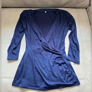 41 HAWTHORN Navy Blue Wrap Dress
